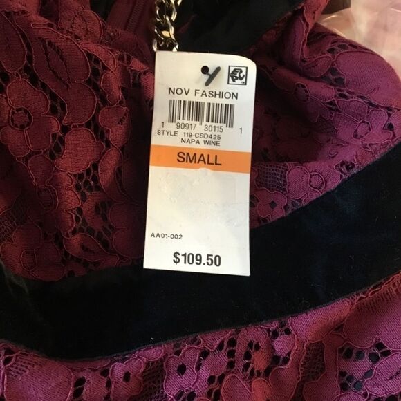 NWT Thalia Sodi Chain Neck Lace Dress Sz Small - Picture 6 of 11